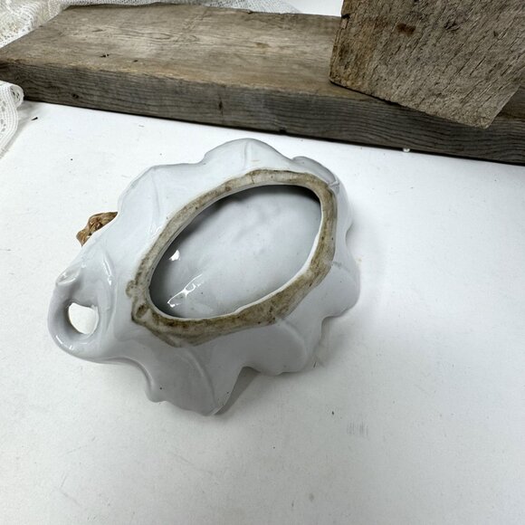 Vintage Trinket/Candy Dish Sleeping Cherub Gold Trim - Picture 3 of 5